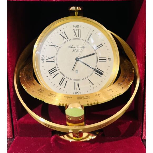 Jean Roulet Le Locle World Clock with Case, Card, Paper, and Tag - Picture 2 of 10